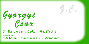 gyorgyi csor business card